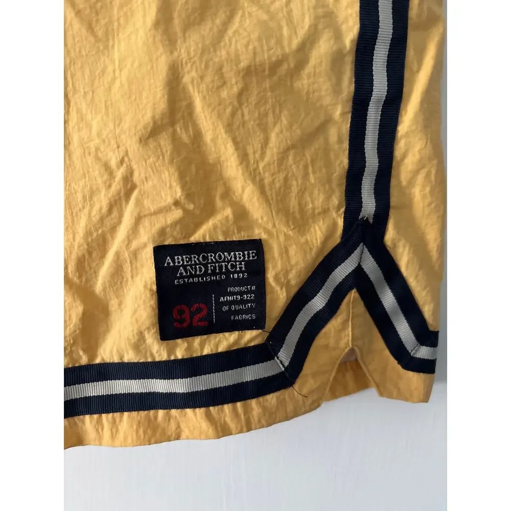 Abercrombie & Fitch 90s Y2K Swim Trunks Board Shorts Yellow Size Large